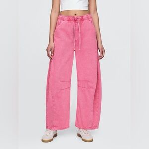 GAP Hot Pink Mid Rose Easy horseshoe Barrel Pants Medium